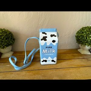 Blue Milk Carton Purse
